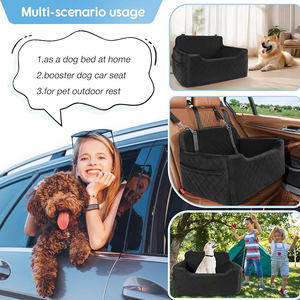 Asiento Elevador Multifuncional Negro para Perros, Cama de Viaje para Mascotas, Sofá para Perros Medianos/Grandes de hasta 22.7 kg, Desmontable y Lavable para 2 Perros Pequeños - Product Image 5