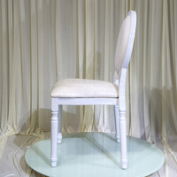 Chaise de banquet empilable à bon prix pour mariage, structure métallique, couleur blanche, chaise d'événement en promotion