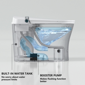<span class=keywords><strong>Toilette</strong></span> domestique automatique intelligente Bouclier en mousse électrique intégré Design moderne Télécommande incluse Aucune limite de pression d'eau - Product Image 4