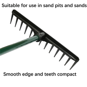Râteau de <span class=keywords><strong>golf</strong></span> à 19 dents pour <span class=keywords><strong>bunker</strong></span>, outil de terrassement, manche en alliage d'aluminium, râteau simple face pour sable de <span class=keywords><strong>golf</strong></span> - Product Image 6