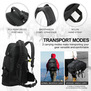 Sac à dos de randonnée grande capacité pour l'extérieur, avec logo personnalisé, imperméable et durable, idéal pour les activités de plein air et les voyages - Product Image 5