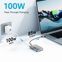 Estación de Acoplamiento C Hub para SSD M.2 NVMe, 10Gbps, 4K HDTV, 100W PD, Aleación de Aluminio, Ventilador de Refrigeración, Diseño Magnético, para Laptop 2.0