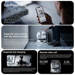 DJI First Flagship Robot Vacuum and Mop ROMO Robot Aspiradora y Fregadora 360. Evitación de obstáculos, súper succión de 25000 Pa, carga rápida para el hogar - Product Image 6