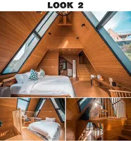 2025 Petite maison moderne en bois de style méditerranéen Villa de vacances de luxe en Floride facile à assembler avec chambres de jardin