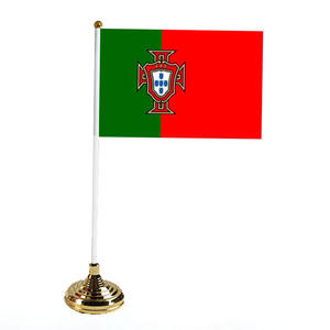 Vente en gros de mini drapeau de table de bureau 15*21 cm personnalisés mât de drapeau en plastique polyester pour la décoration - Product Image 3