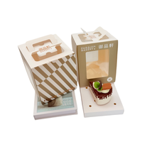 Boîte cadeau de luxe pour gâteaux avec fenêtre, boîte en papier de qualité alimentaire avec logo personnalisé en relief, emballage de boulangerie pour gâteaux, pâtisseries, biscuits, cadeaux de fêtes