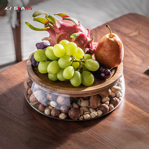 Thiết Kế Cổ Lưu Trữ Tái Chế Nấu Ăn Với Tre Nắp Tray Thủy Tinh Peaberry Jar - Product Image 6