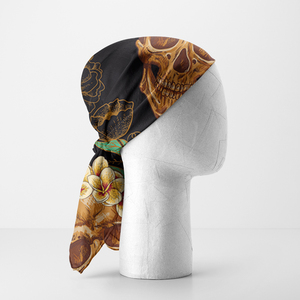 Pañuelo de Algodón 100% con Diseño de Esqueleto <span class=keywords><strong>Pirata</strong></span>, Pañuelo para la Cabeza, Protector Facial Deportivo para Mujeres y Niños, Pañuelo con Diseño de Calavera - Product Image 5