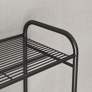Clothing Organizer Metal Standing <b>Clothes</b> Rack Black Rectangle Multi-functional Storage <b>For</b> Bedroom Living Room Entryway Home - Product Image 3