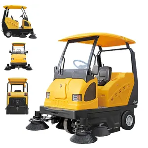 E800W Compact Industrial Floor Sweeper Electric Road Sweeper Street Cleaning Machine