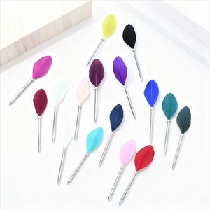Stylo bille promotionnel en métal avec plume décorative et logo – Élégant stylo de signature personnalisé pour événements d'entreprise - Product Image 2