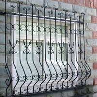 Fenêtre en fer, fenêtres en fer forgé pour la maison comme protection