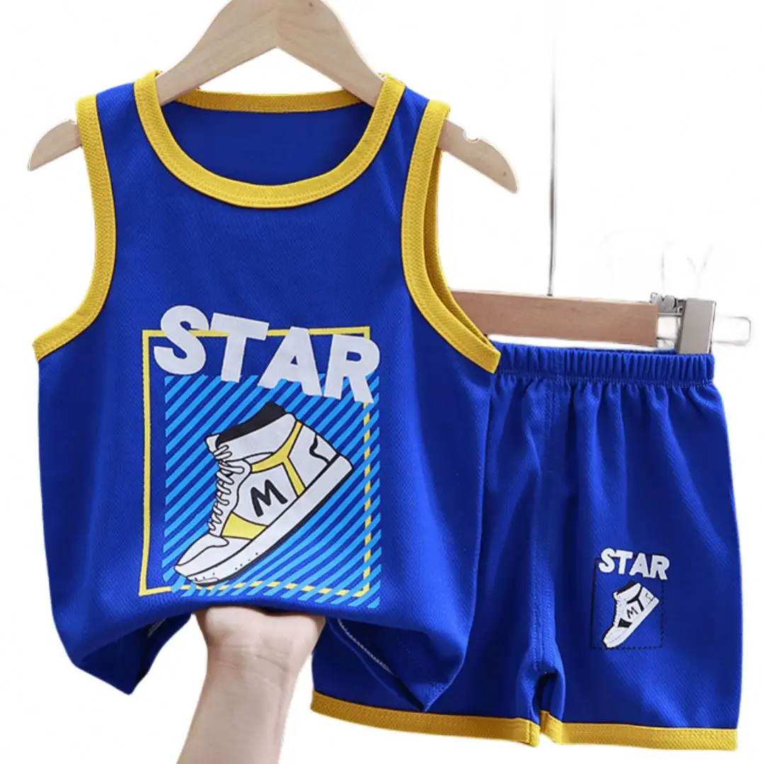 Boys Summer Suit 2023 Man New Children's Short Sleeve T-Shirt Shorts Clothes Boy Clothing Sets Kids For 4 6 8 10 12 Years