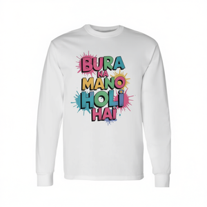 T-shirt à manches longues Cool Bura Na Mano Holi Hai pour la promotion du festival Holi en Inde - Product Image 2