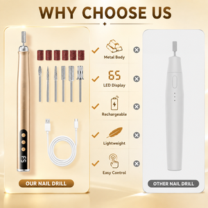 Vantrend Professional Practice Skintific Gel 11 Shock Silicone Nail Drill Pen Shape 5-Speed Electric Nail File Kit Nail Brush - Product Image 2