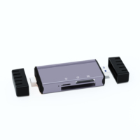 Convertisseur de stockage métallique multi-compatible CF2.0, lecteur de carte trois-en-un pour cartes CF/SD/TF pour ordinateur portable et ordinateur de bureau