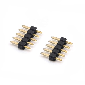ขั้วต่อส่วนหัวของหมุดทองเหลืองขนาด2.54มม. หมุดไนล่อนแบบแถวเดียวตรง H2.5mm SQ0.64mm 1*5P - Product Image 1