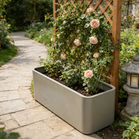 Bac à fleurs en métal en gros, finition laser et thermolaquée, pour aménagement paysager, décoration de maison, jardin et centre commercial