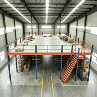 HONGXIN Étagère de mezzanine robuste en acier laminé à froid sans boulons, revêtement poudré, protection contre la corrosion, plancher en acier massif réglable