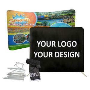 Customized 10x8 8x8 Tension Fabric Pillow Portable Aluminum Alloy Frame Wedding Backdrop <b>Stand</b> Design - Product Image 1