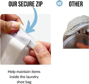 Sacs de lavage pour chaussures en fibres moelleuses durables, ajustables à 360°, pour machine à laver - Product Image 2