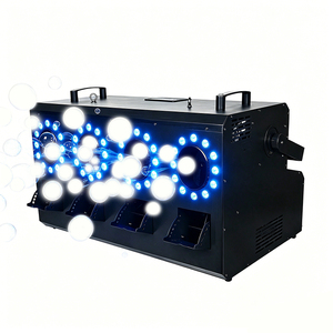 Mesin Asap Gelembung Elektrik 4 Lubang Berbahan Plastik dengan Remote Control RGB LED 3000W untuk Pernikahan, Pesta & Bar - Product Image 6