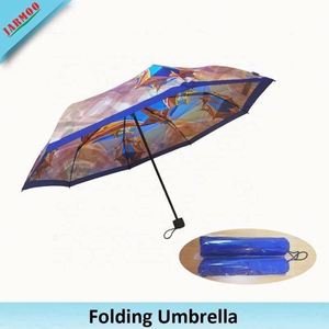 Customized Auto Open Golf <b>Umbrella</b> with Custom Logo Prints 190T Pongee Fabric <b>Windproof</b> Design - Product Image 5