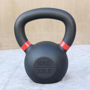 Kettelbell en fonte enduite de poudre SMARTFIT avec poignées larges Kettlebell d'entraînement physique avec anneaux colorés - Product Image 5