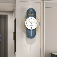 Jam dinding dekorasi ruang tamu, jam dinding tampilan jarum abstrak tradisional 3D Resin Nordik untuk ruang tamu dan kantor