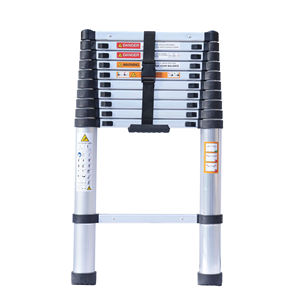 Scala Telescopica Portatile in Alluminio, Capacità di Carico 150kg, 10-12 Gradini, Standard EN131, Design Moderno per Soffitta e <span class=keywords><strong>Soggiorno</strong></span> - Product Image 1