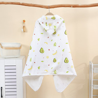 Multifunctional Square Baby Bath Blanket Eco-Friendly 100% Cotton for Home Bathroom Beach Use Muslin Printed Cloth Towel
