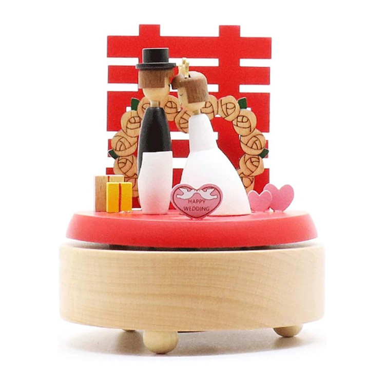 52705036 Happy wedding wooden music box