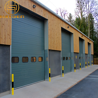 Porte de garage industrielle sectionnelle isolée à économie d'énergie pour usine, panneau en acier avec mousse de polyuréthane, prix compétitif près de chez moi