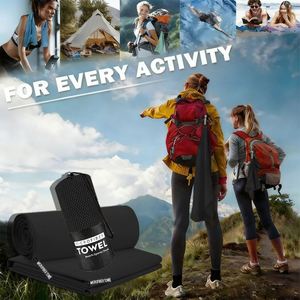Toalla de Playa Rectangular Ligera de Microfibra de Poliéster para Hombre y Mujer, Secado Rápido, Antiarena, Color Sólido, Técnica de Tejido, Deportiva - Product Image 4