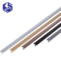 Strip dekorasi latar belakang logam campuran aluminium, pelapis lantai bentuk T