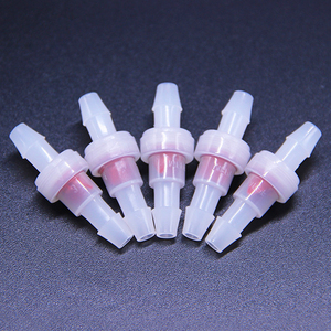 Clapet anti-retour ZDVseal Duckbill pour la prévention du retour des liquides et des gaz Corps blanc PVDF avec vanne FVMQ Red Core 3/16 Inch - Product Image 1