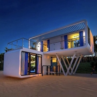 Capsule de luxe high-tech maisons préfabriquées Capsule spatiale étanche à deux étages avec un design novateur
