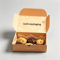 Boîte d'emballage personnalisée pour brownies, biscuits, beignets, gâteaux, en carton, avec logo, pliable, pour friandises