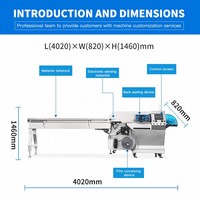 Machine d'emballage horizontale automatique pour barres protéinées, barres énergétiques et barres chocolatées