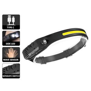 Bán buôn độ sáng cao COB đèn pha chức năng cảm biến có thể sạc lại đầu <span class=keywords><strong>Torch</strong></span> không thấm nước LED đầu đèn lồng cho cắm trại chạy - Product Image 6