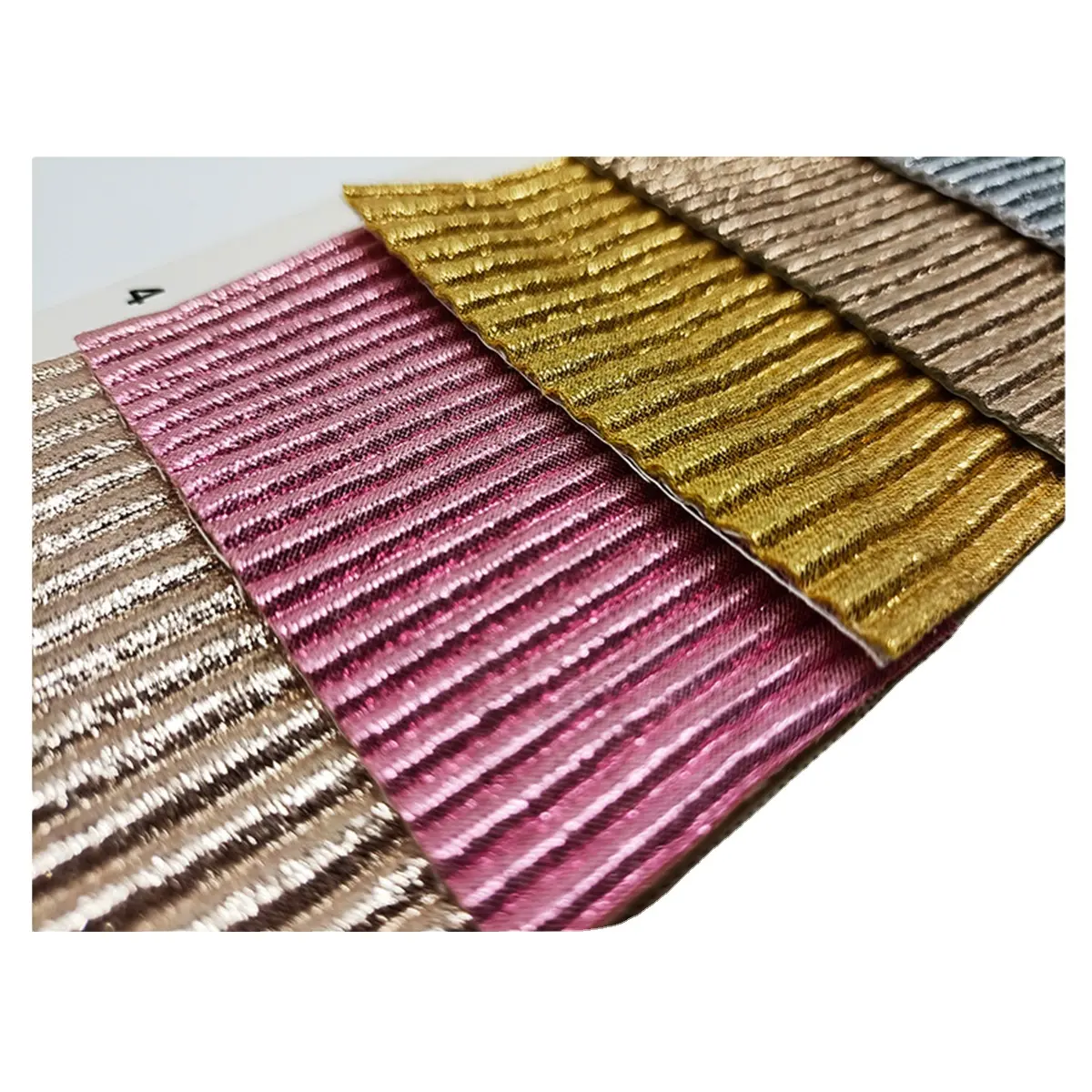 Fashion Shiny Stylish Fold 100% Polyester Knitted Fabric glitter for shoes bags clothing decoration