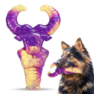 Forte giocattolo da masticare per animali domestici feroce di bue e bue Hornr in Nylon solido resistente ai morsi indistruttibile giocattolo da masticare per masticatori aggressivi - Product Image 1