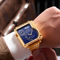 Reloj de Pulsera de Acero para Hombre OLUM 5122 Nuevo, con Esfera Grande Dorada, Personalidad, Tendencia de Moda, Reloj de Cuarzo, Reloj Masculino