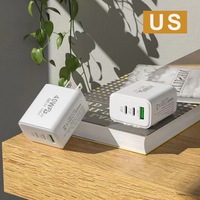 US EU Plug PD 40W Charge super rapide USB C 2 ports Tête de chargeur mural TYPE C Adaptateur secteur pour téléphone portable