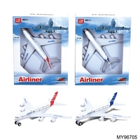 Avion jouet promotionnel en métal moulé sous pression, modèle d'avion de ligne à rétrofriction, produit de collection de simulation