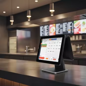 15.6"Dual Screen All In One POS, Touch Cash Register with 11.6" Customer Display, Win-dows & Android, for Restaurant Supermarket - Product Image 1