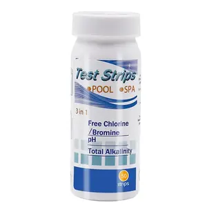 Bandelettes de test pour <span class=keywords><strong>chlore</strong></span> <span class=keywords><strong>libre</strong></span>, pH et alcalinité |   Kit de test de l'eau pour bain à remous |   Bandelettes de test de précision pour l'eau des piscines - Product Image 4