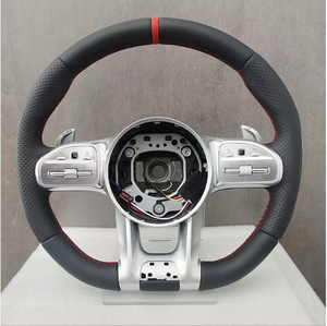 Volant en cuir et fibre de carbone pour GLE450 C63 C450 E63 W176 W204 W205 W213 W218 A250 AMG Voiture LHC - Product Image 1