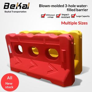 Barrière de sécurité routière Luxi à trois trous pour la construction, équipement de circulation, baril de sécurité, remplissage d'eau et de sable pour routes - Product Image 1