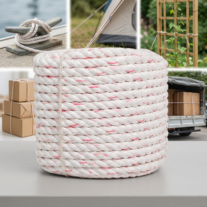 Cuerda de poliéster de alta resistencia, construcción trenzada, baja elasticidad, alta resistencia, resistente a la intemperie, para uso marino y exterior. - Product Image 1